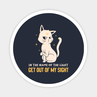 In The Name Of The Light Funny Cute Cat Magnet